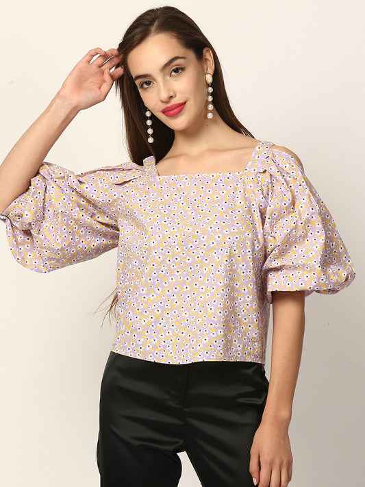Elle Women Multi Printed Round Neck Top