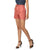 Elle Women Coral Solid Regular Fit Shorts