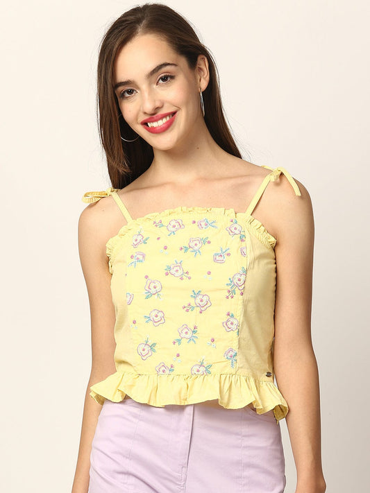 Elle Women Yellow Top