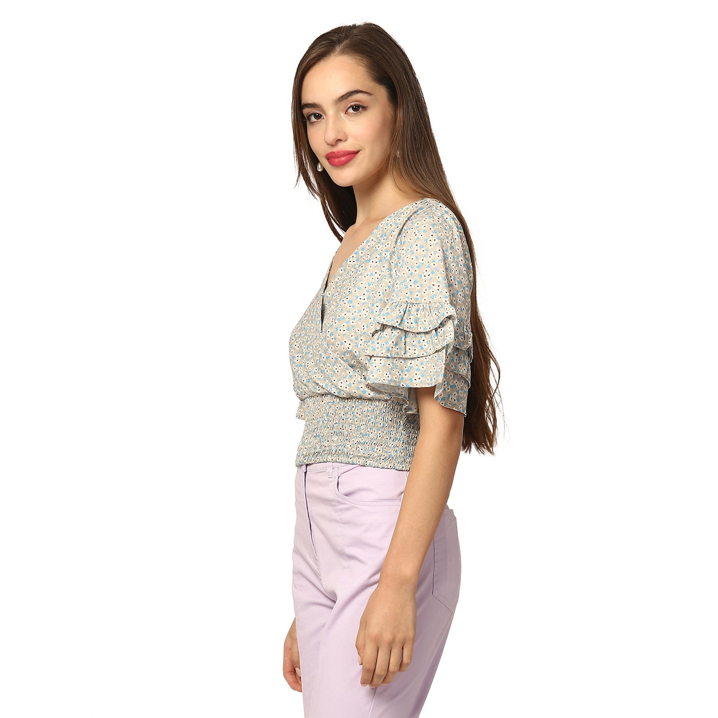 Elle Women Multi Printed Round Neck Top