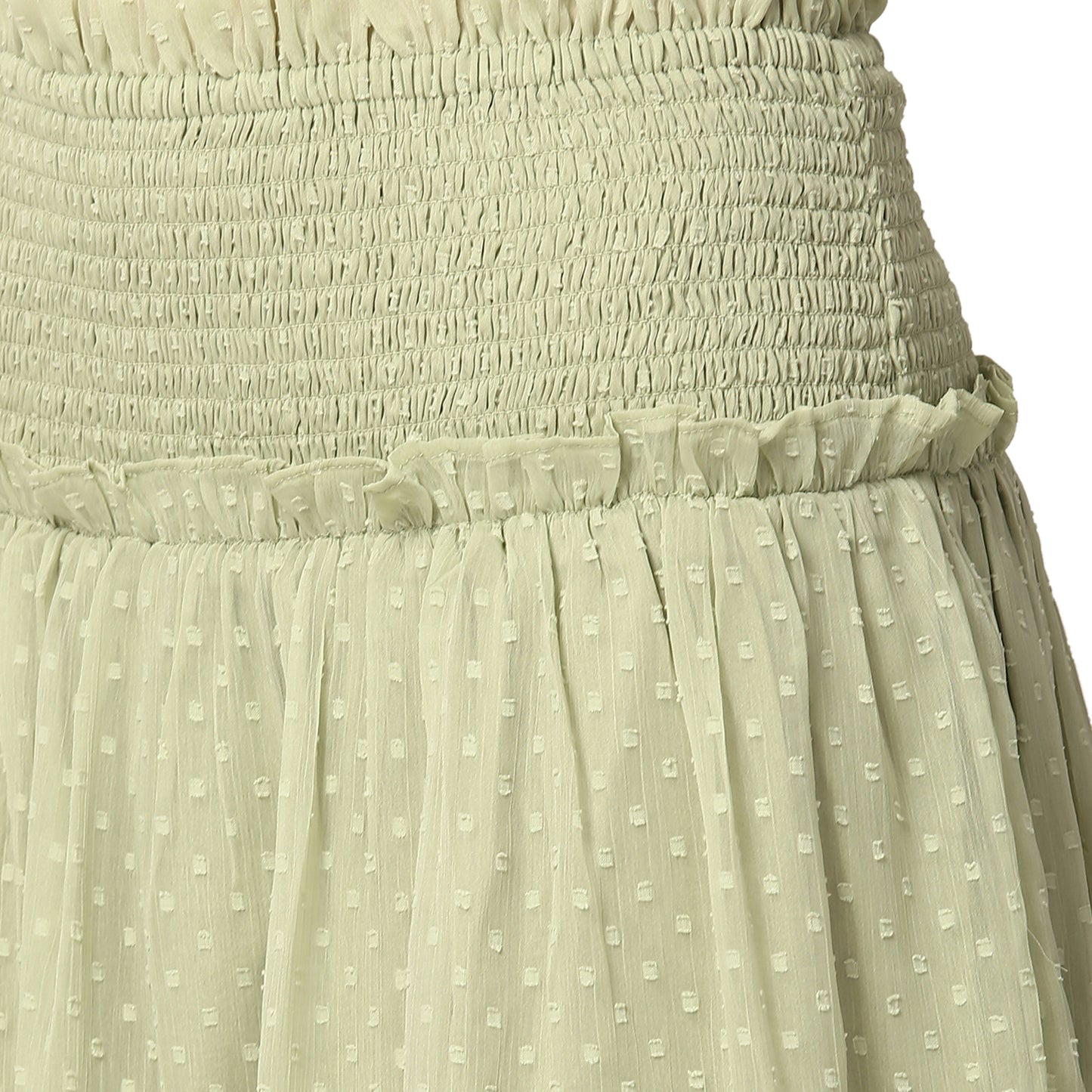 Elle Women Green Solid Regular Fit Skirt