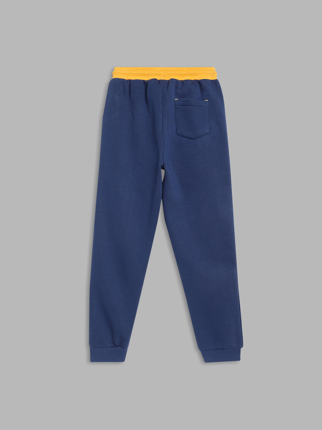 Blue Giraffe Boys Navy Blue Solid Regular Fit Sweatpant