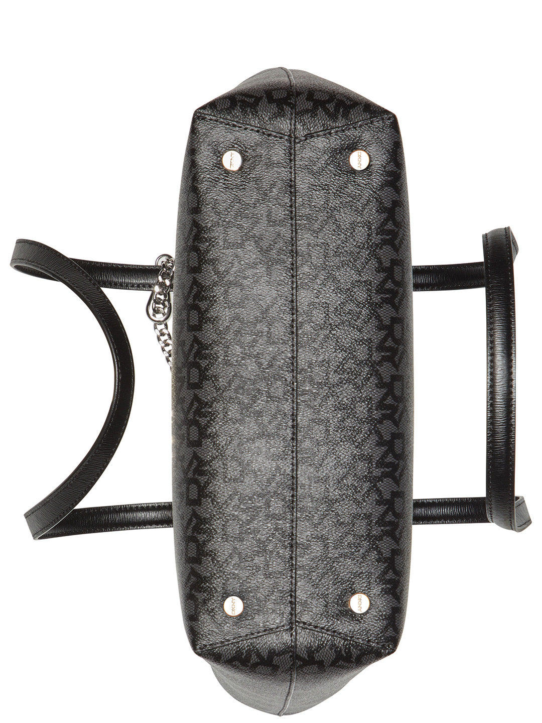 DKNY Women Black Printed Tote Bag