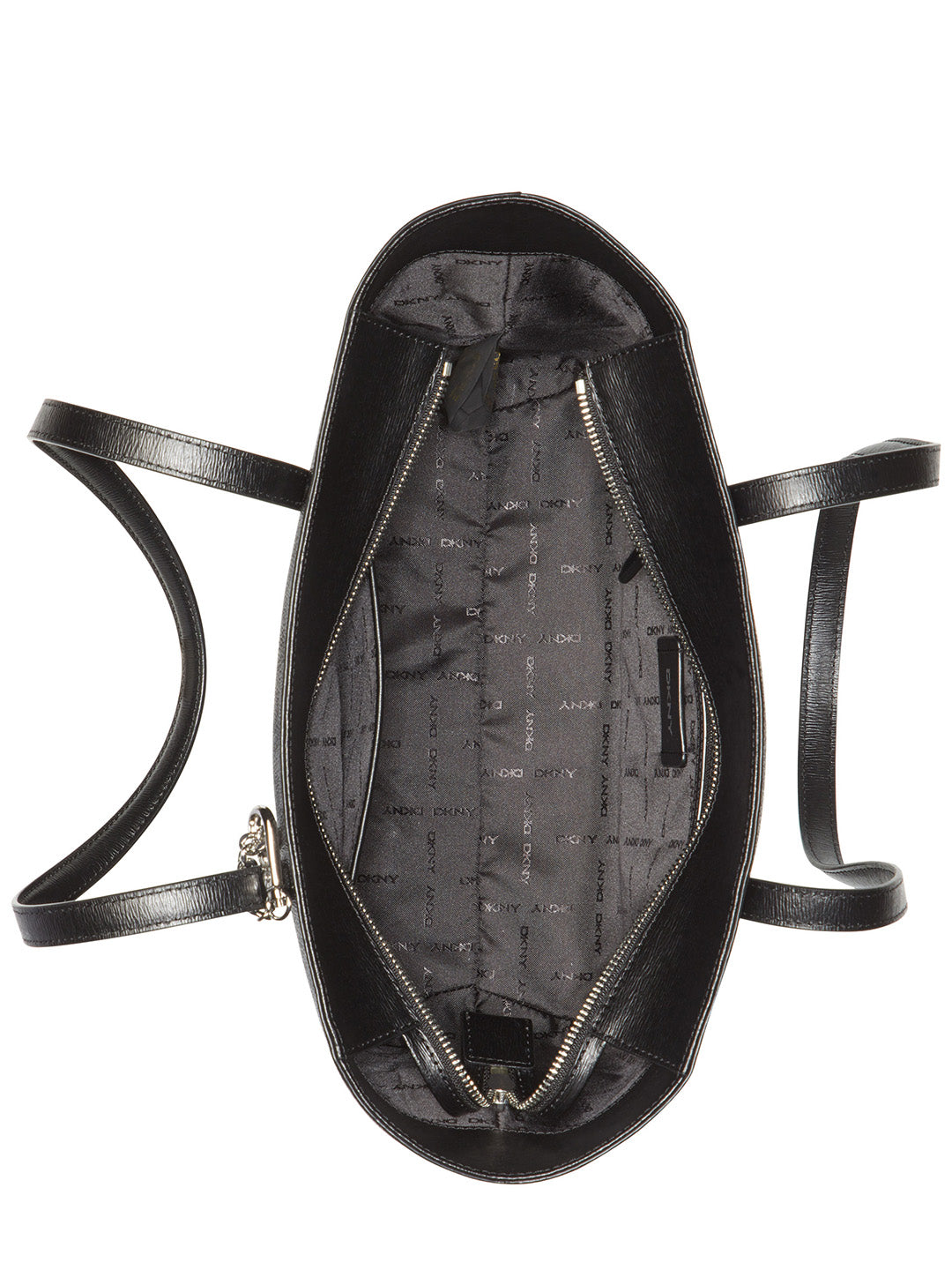 DKNY Women Black Printed Tote Bag