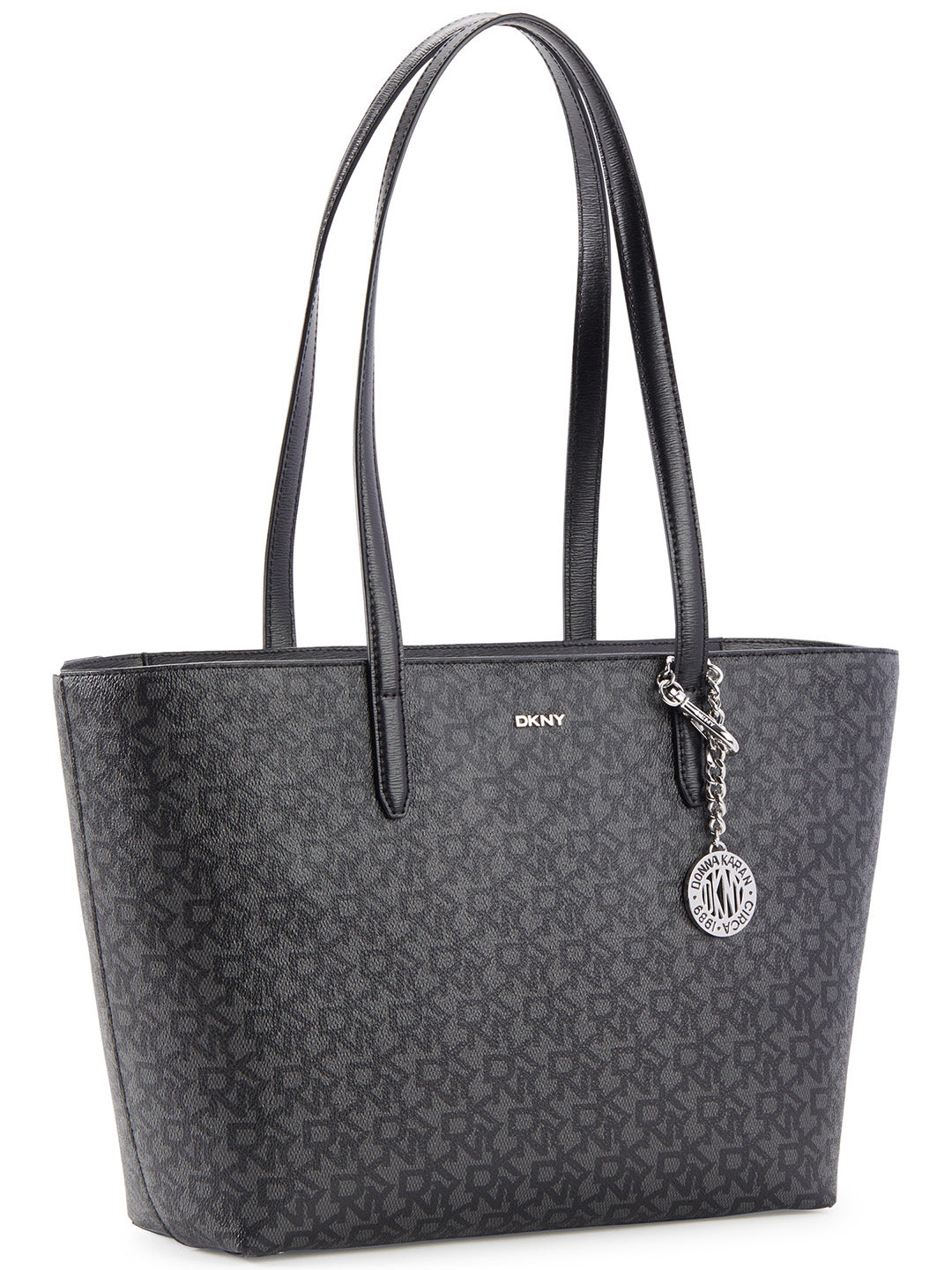 DKNY Women Black Printed Tote Bag