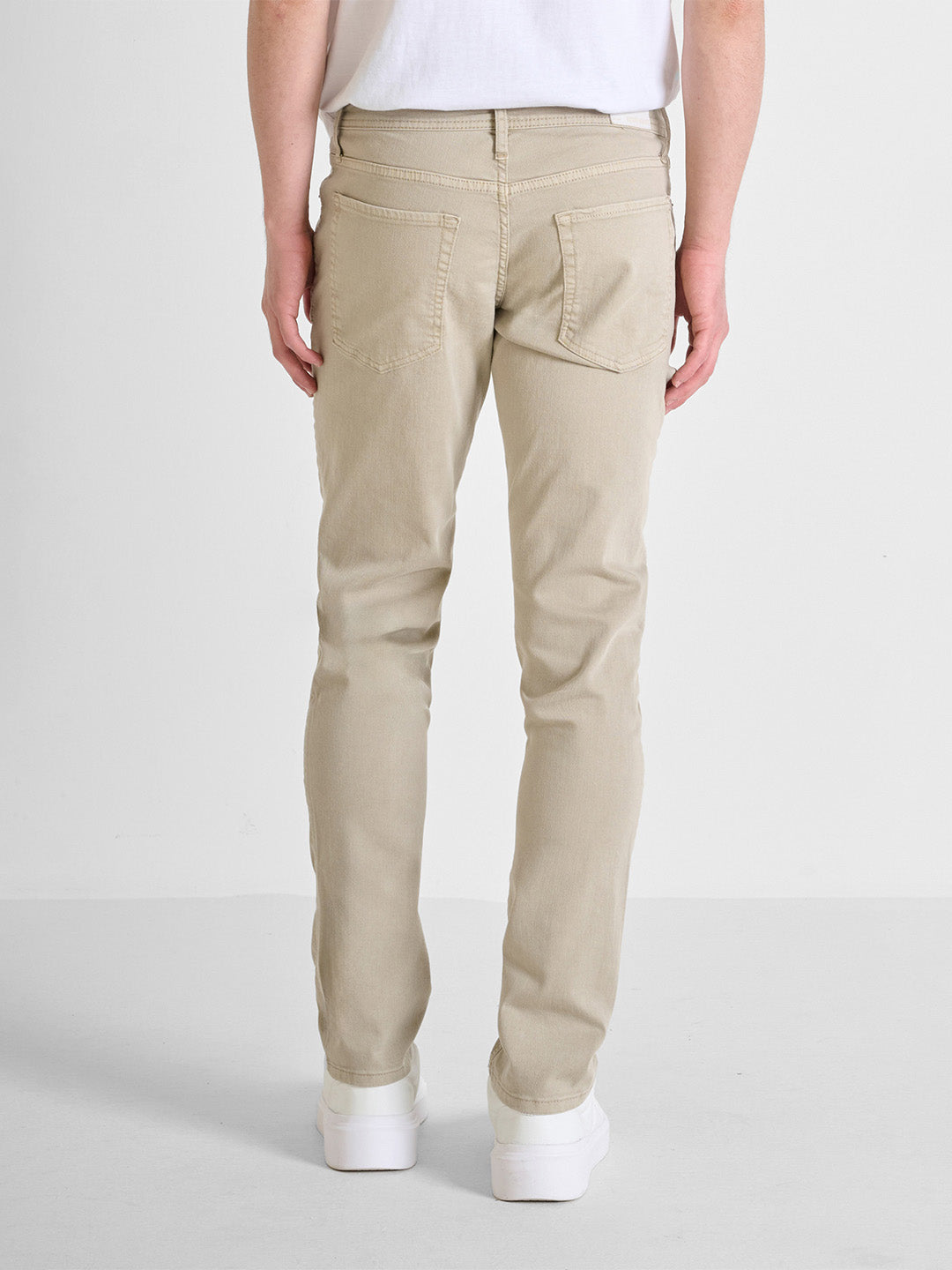 Antony Morato Men Beige Tapered Fit Solid Jeans