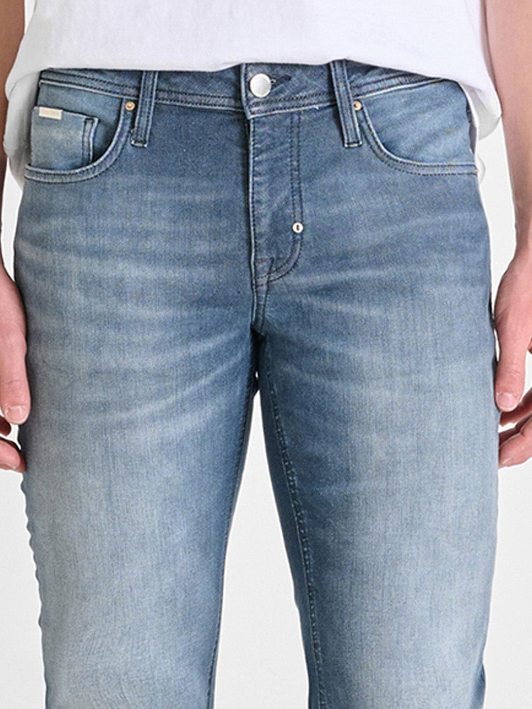 Antony Morato Men Blue Tapered Fit Washed Jeans