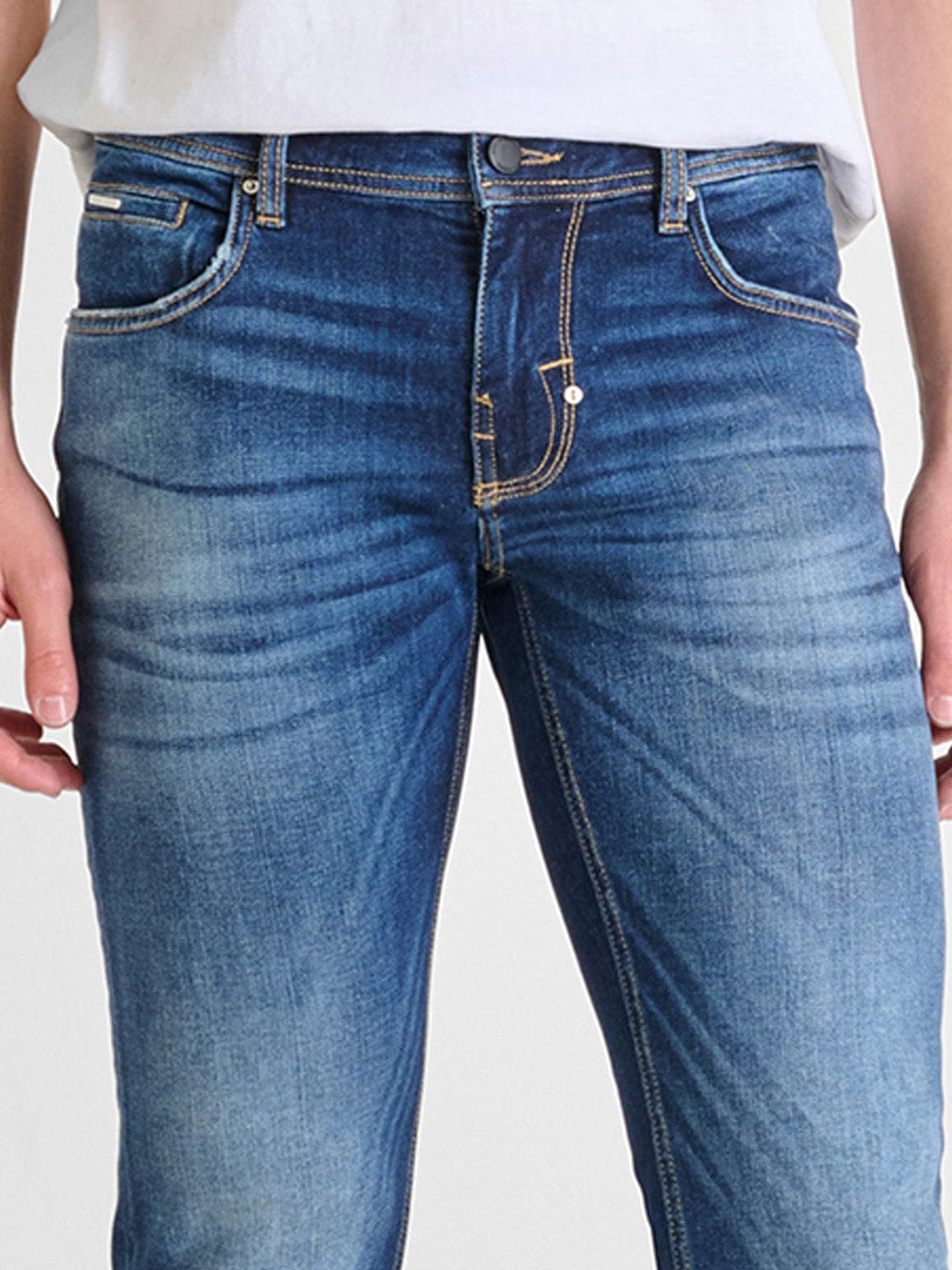 Antony Morato Men Blue Super Skinny Fit Washed Jeans