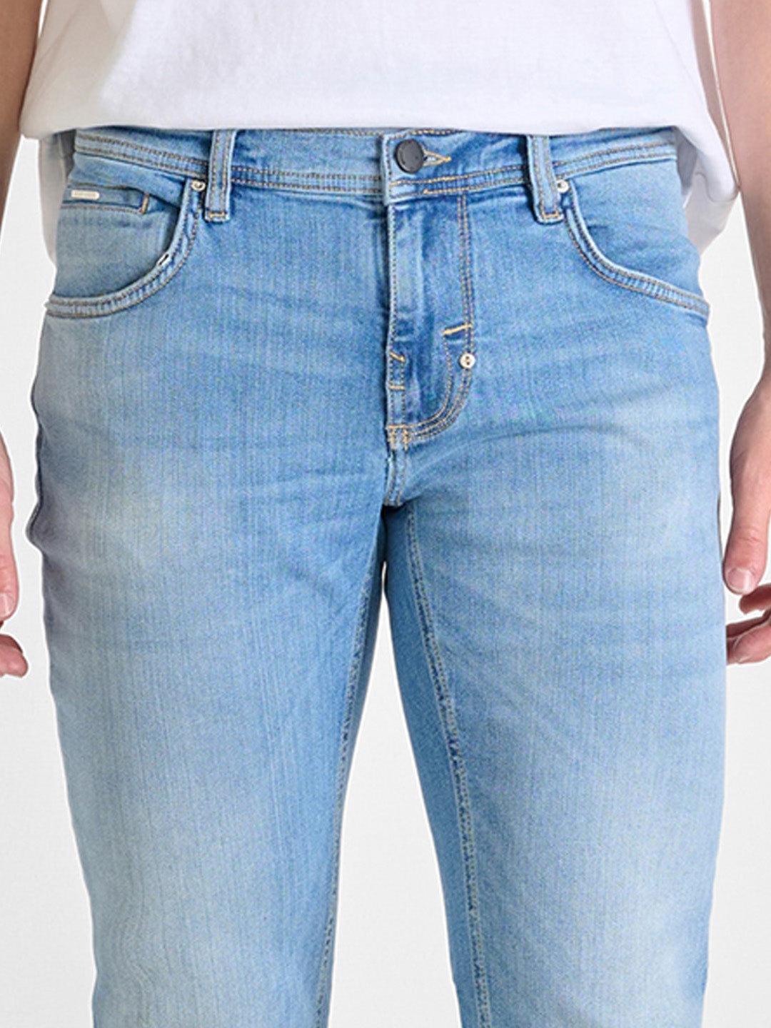 Antony Morato Men Blue Super Skinny Fit Washed Jeans