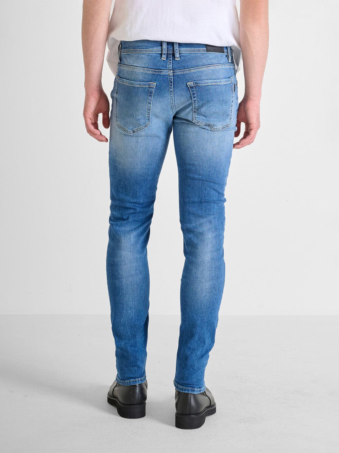 Antony Morato Men Blue Super Skinny Fit Washed Jeans