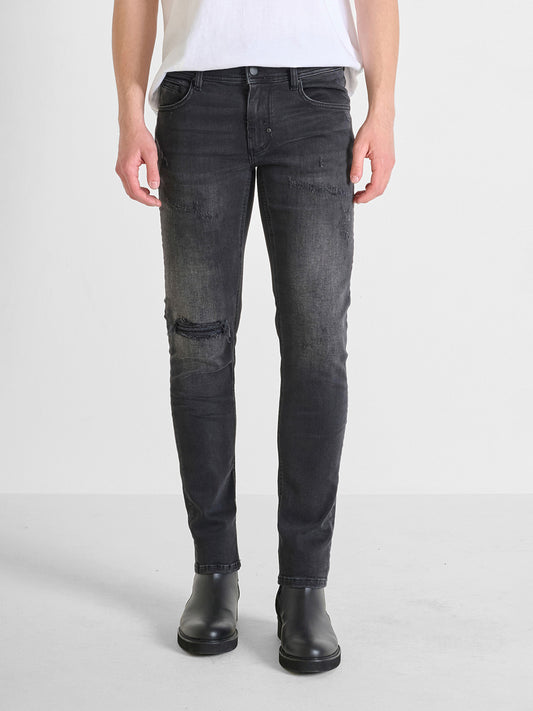 Antony Morato Men Black Super Skinny Fit Washed Jeans