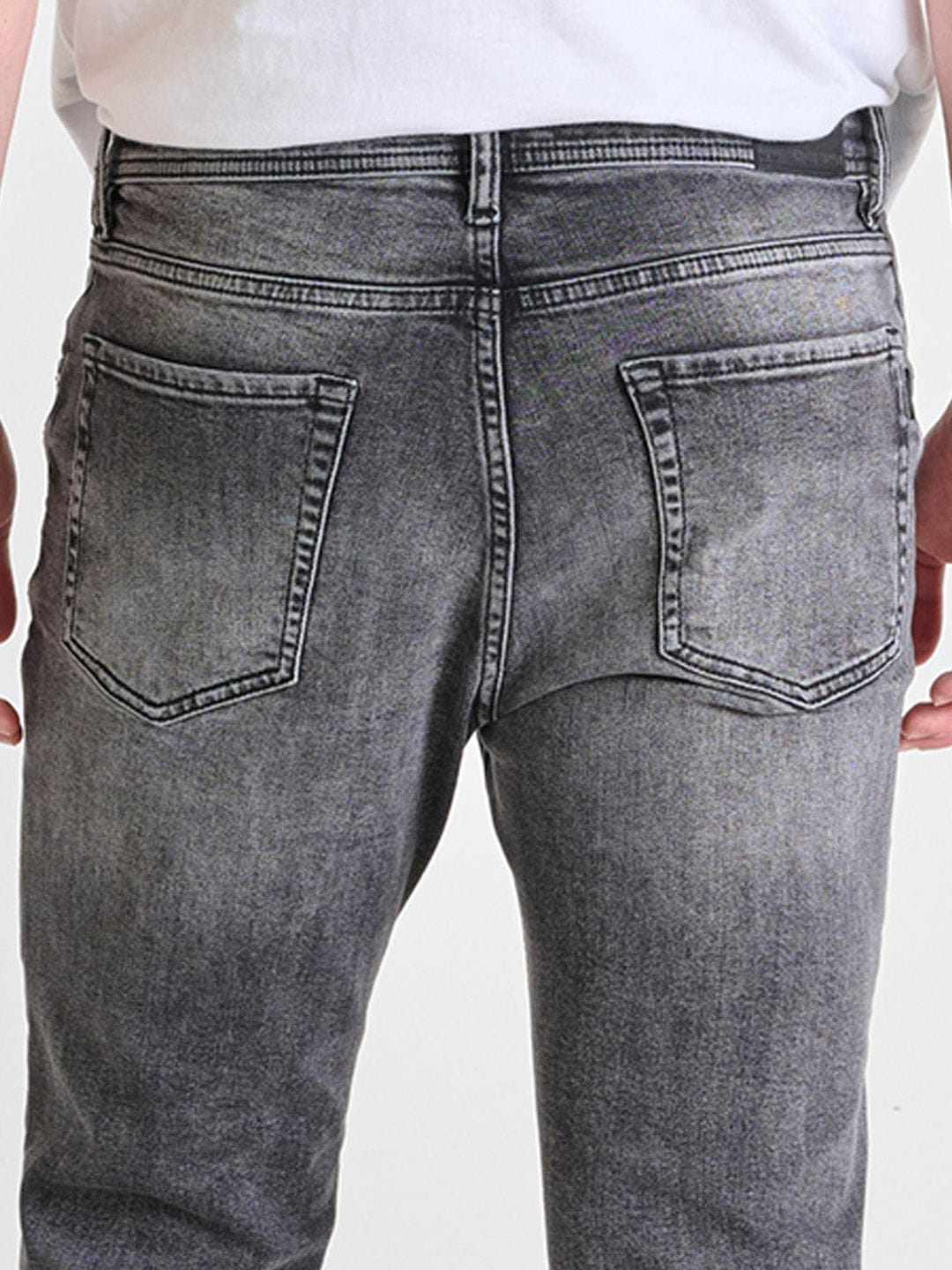 Antony Morato Men Black Skinny Fit Washed Jeans