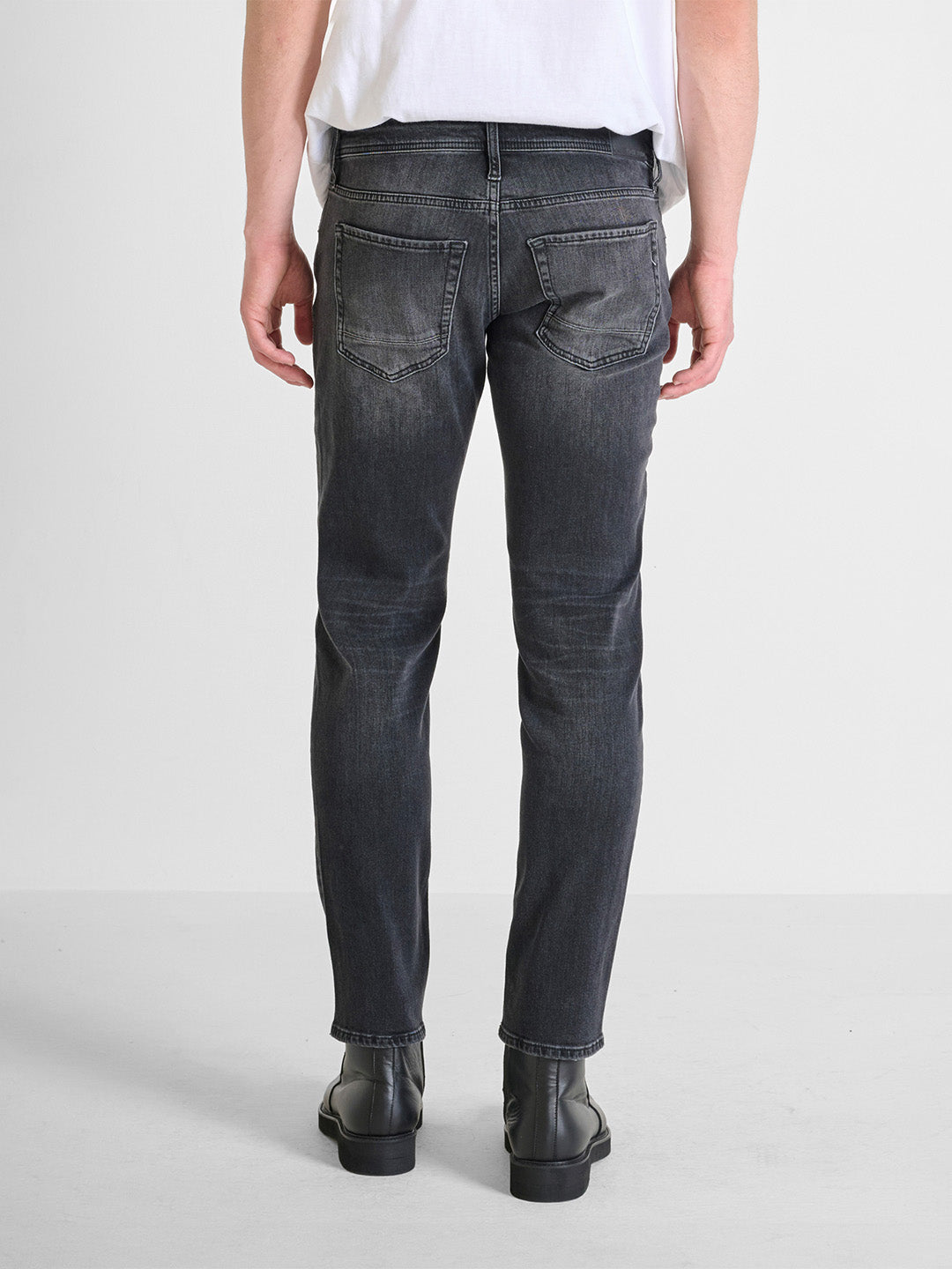 Antony Morato Men Black Tapered Fit Washed Jeans