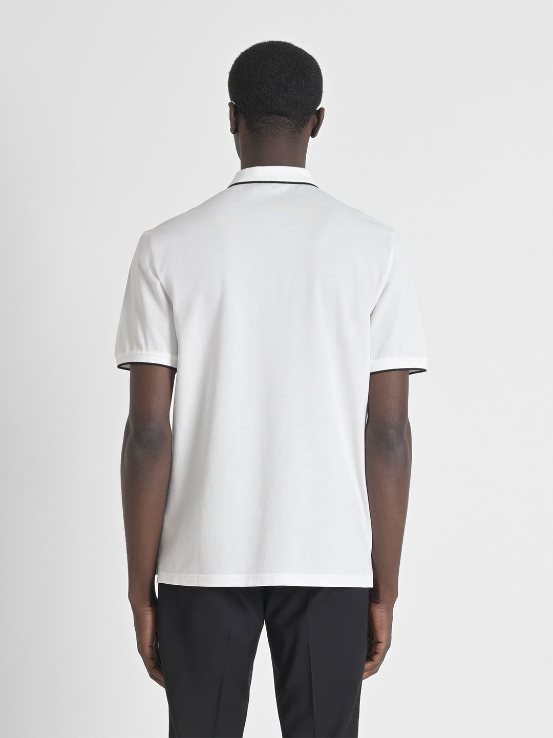 Antony Morato Men Cream Solid Polo Tshirt