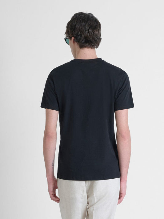 Antony Morato Men Black Solid Round Neck Tshirt