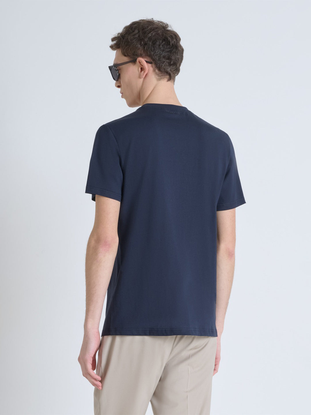 Antony Morato Men Blue Placement Print Round Neck TShirt