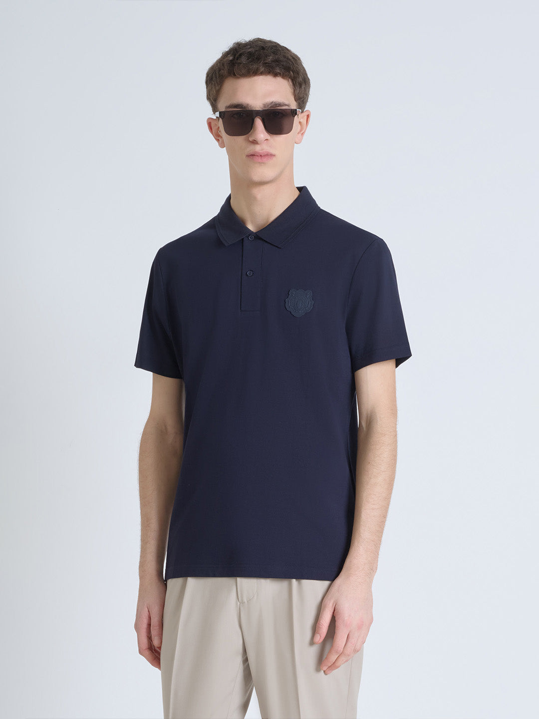 Antony Morato Men Blue Solid Polo Tshirt