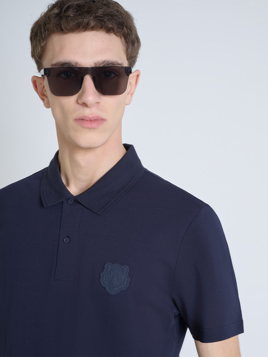 Antony Morato Men Blue Solid Polo Tshirt