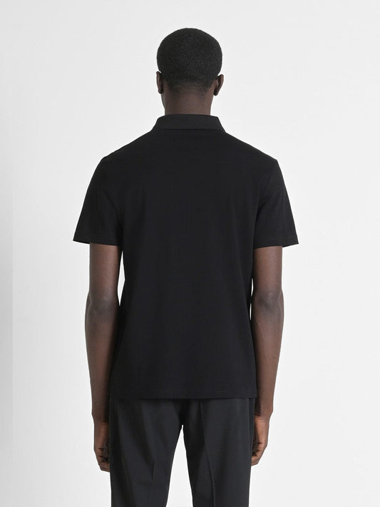 Antony Morato Men Black Solid Polo Tshirt