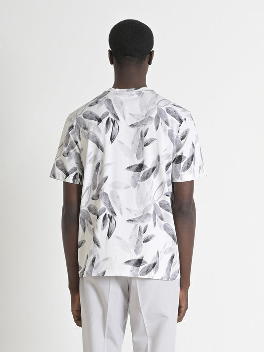 Antony Morato Men Cream Printed Round Neck Tshirt