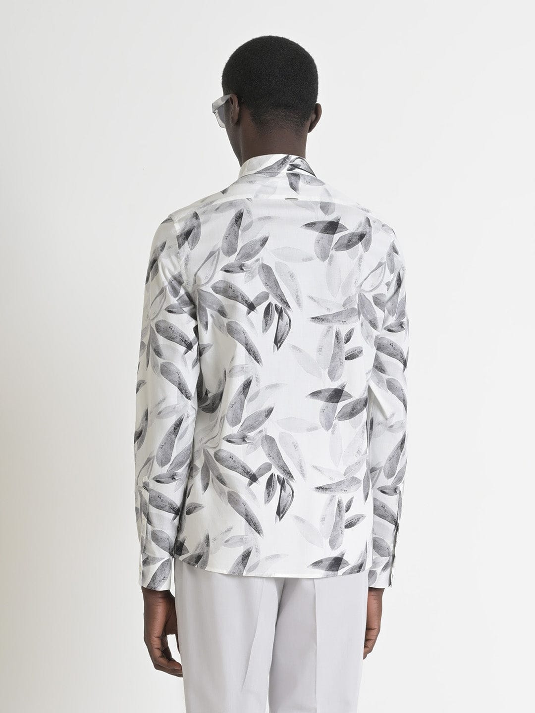 Antony Morato Men Cream Printed Collar Shirt