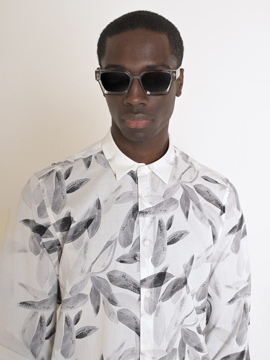 Antony Morato Men Cream Printed Collar Shirt