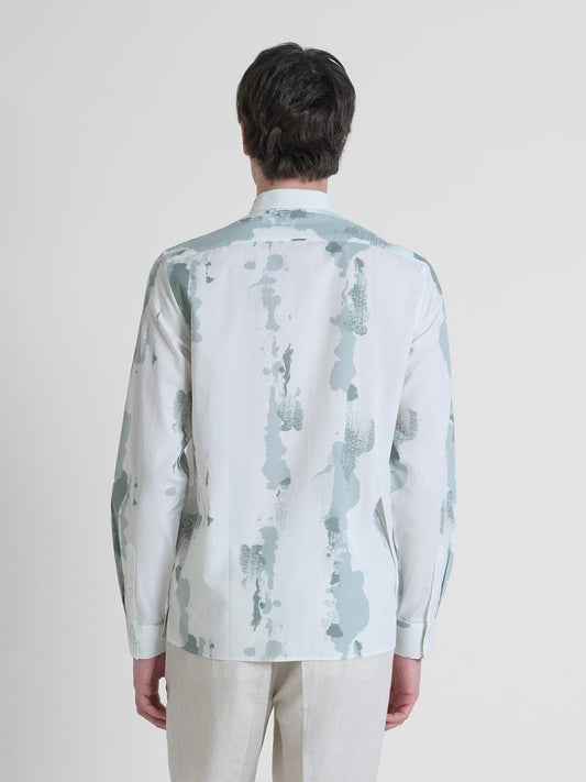 Antony Morato Men Green Printed Collar Shirt