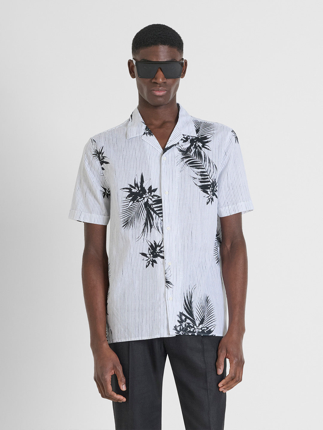 Antony Morato Men Cream Printed Shirt Collar Shirt