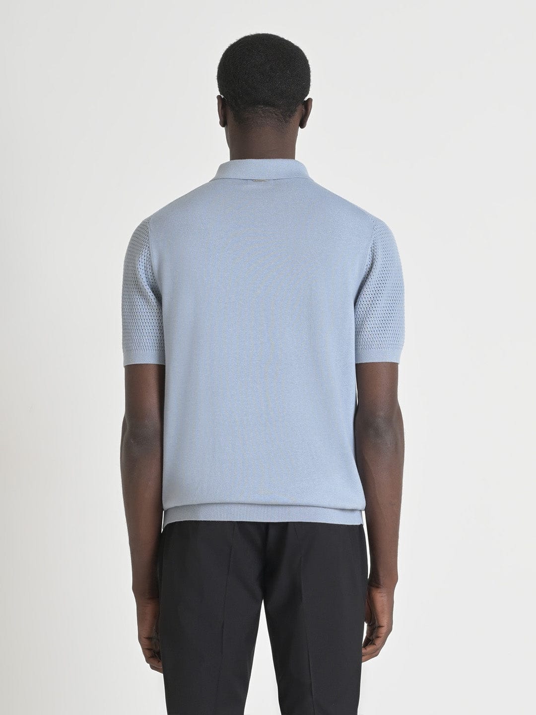 Antony Morato Men Blue Solid Polo Tshirt