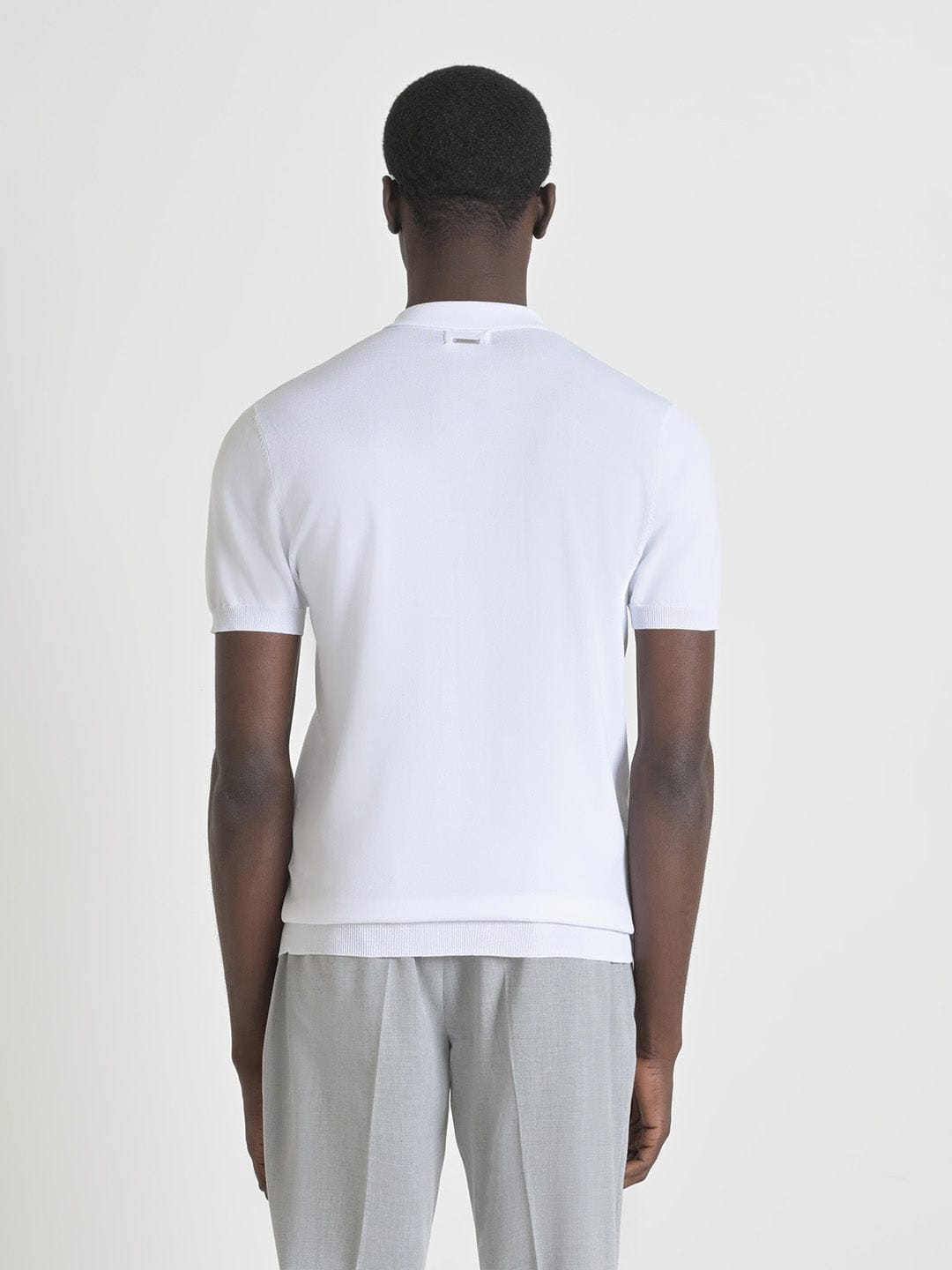 Antony Morato Men White Solid Polo Tshirt