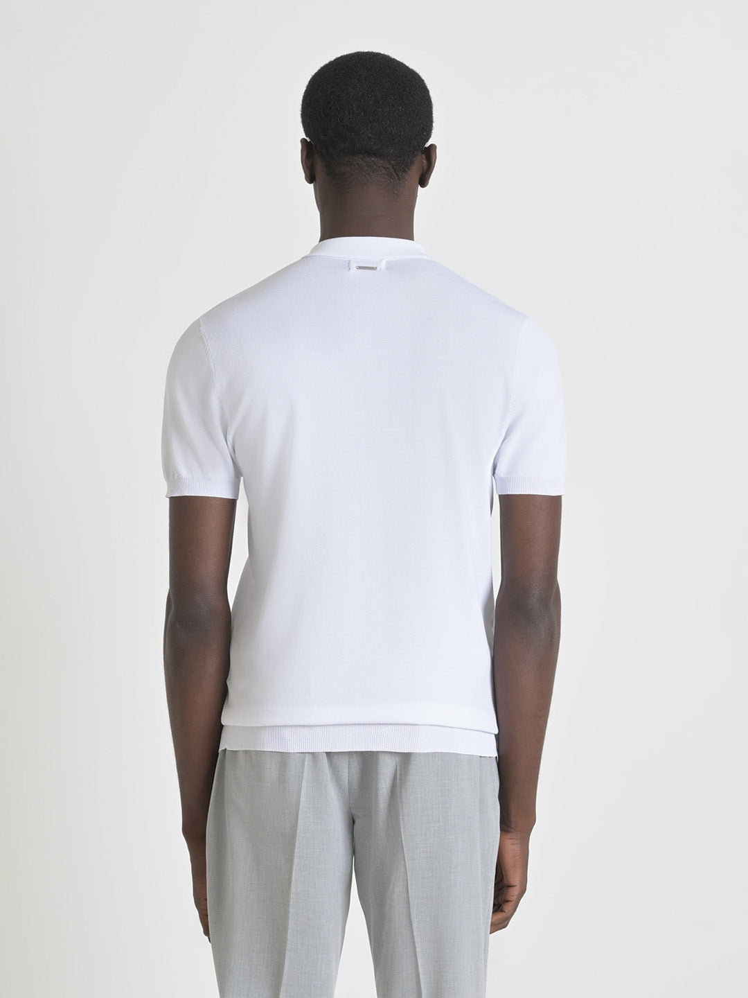 Antony Morato Men White Solid Polo Tshirt