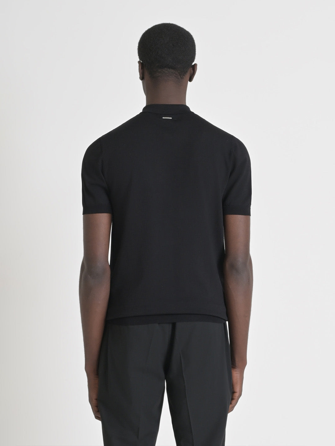 Antony Morato Men Polo Solid Black T-shirt