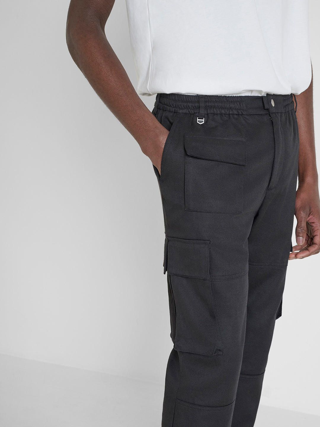 Antony Morato Men Black Slim Fit Solid Trouser