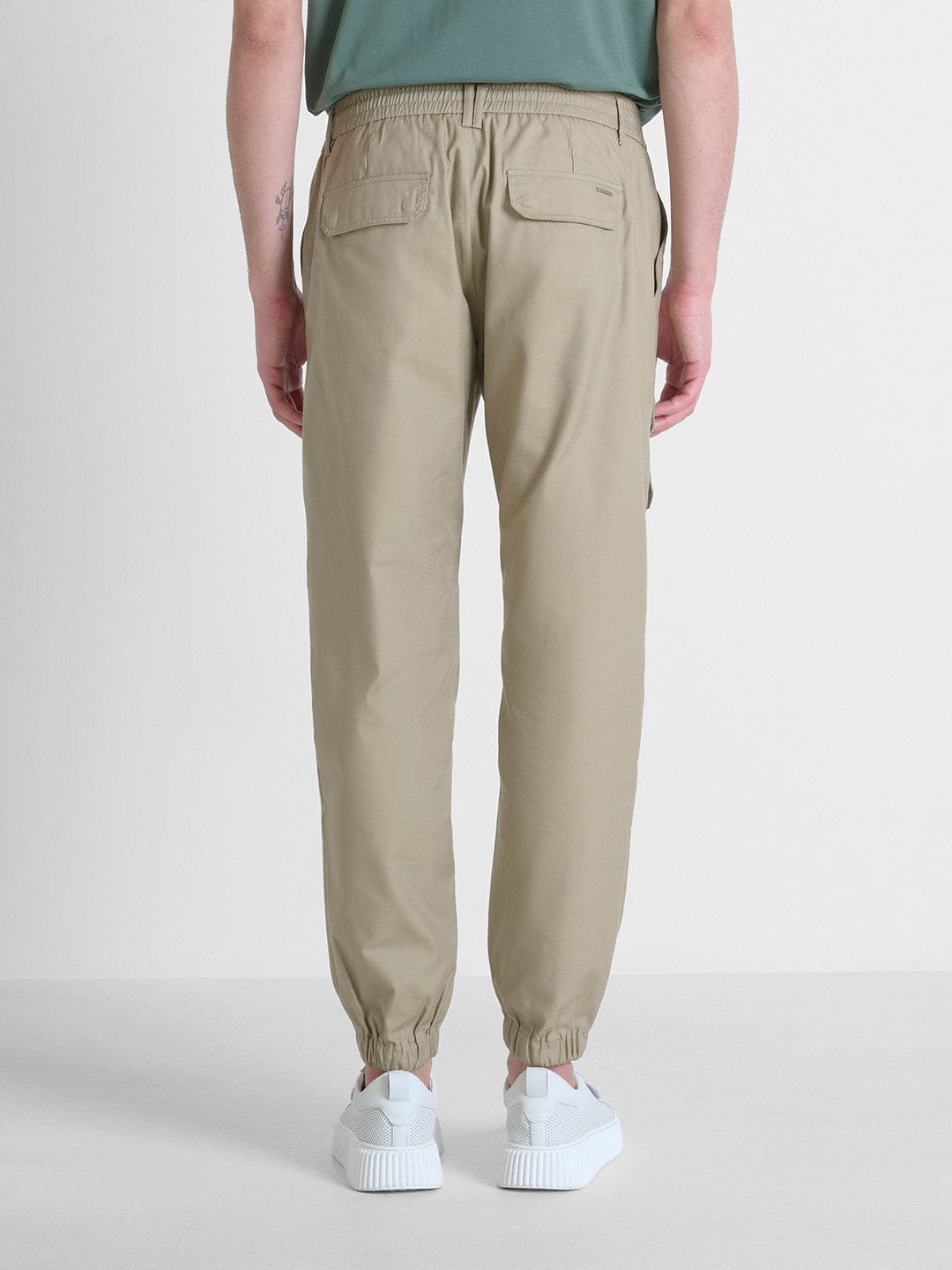 Antony Morato Men Beige Slim Fit Solid Trouser
