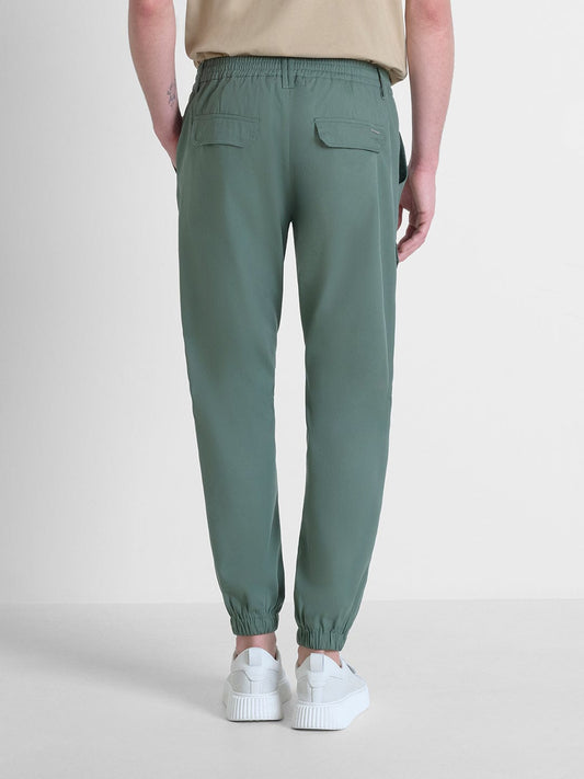 Antony Morato Men Green Slim Fit Solid Trouser