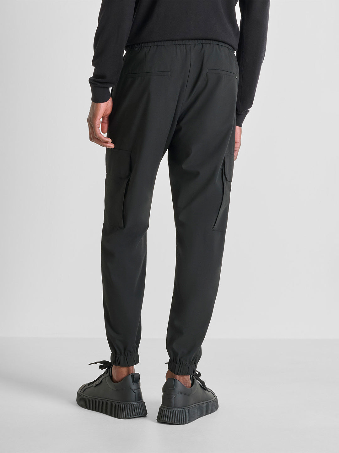 Antony Morato Men Straight Fit Black Solid Trouser