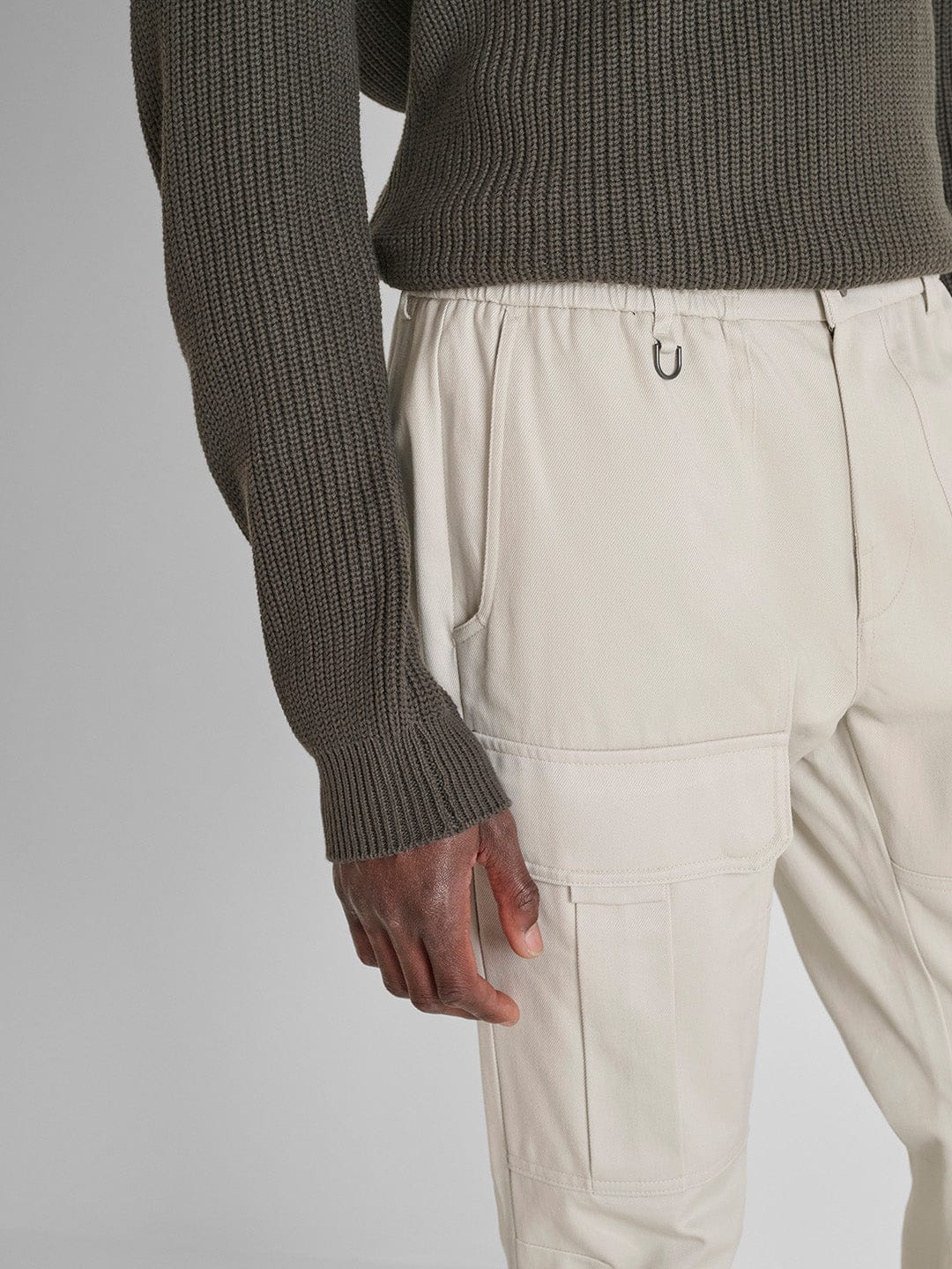Antony Morato Men Straight Fit Off White Solid Trouser