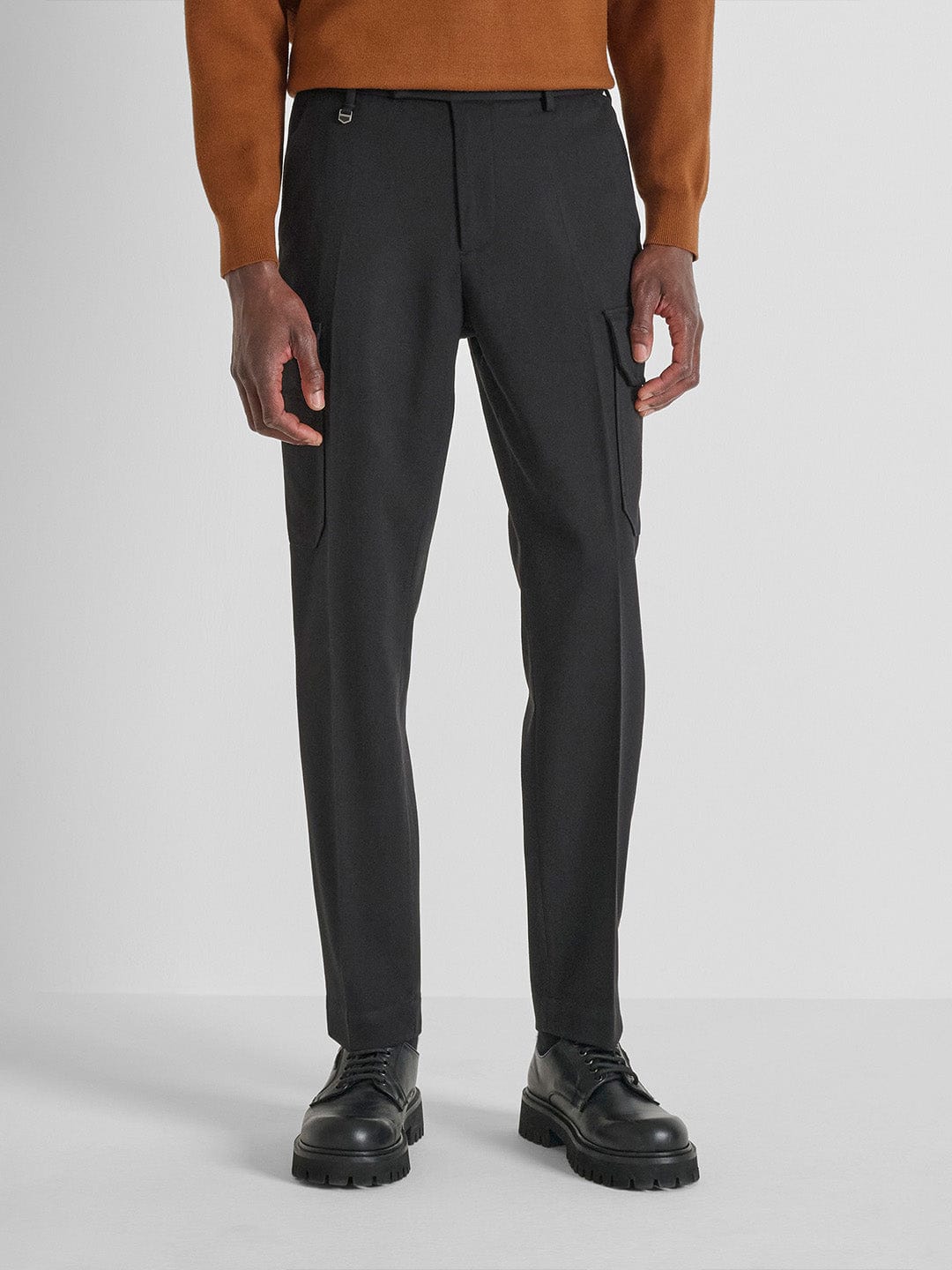 Antony Morato Men Straight Fit Black Solid Trouser
