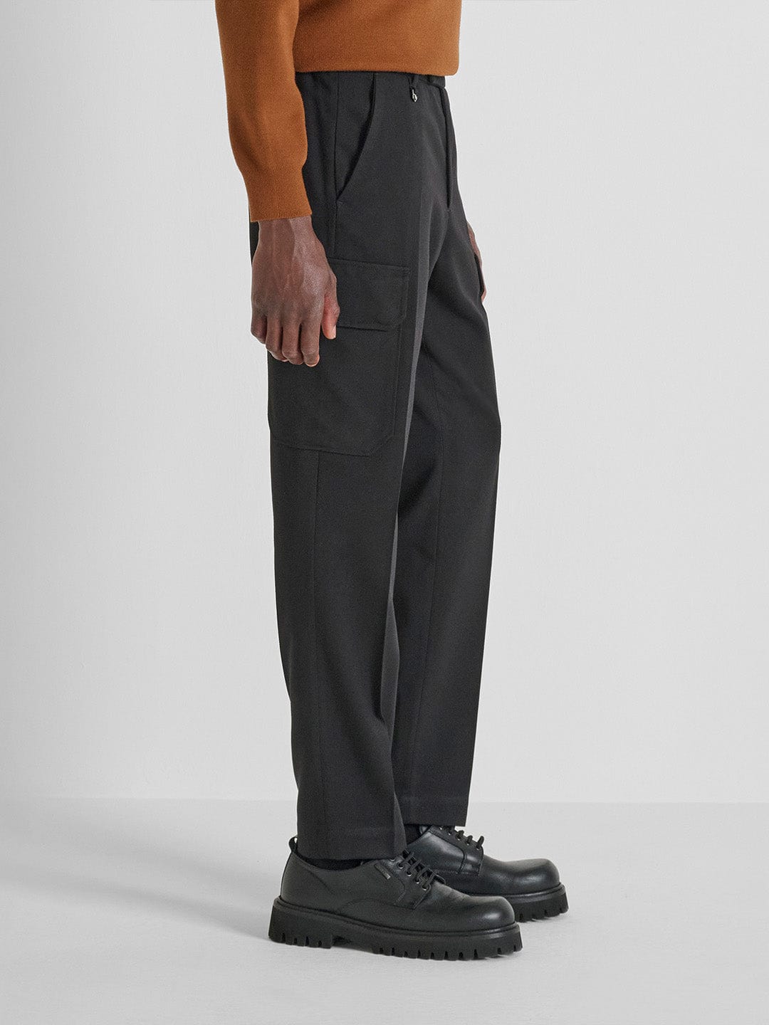 Antony Morato Men Straight Fit Black Solid Trouser