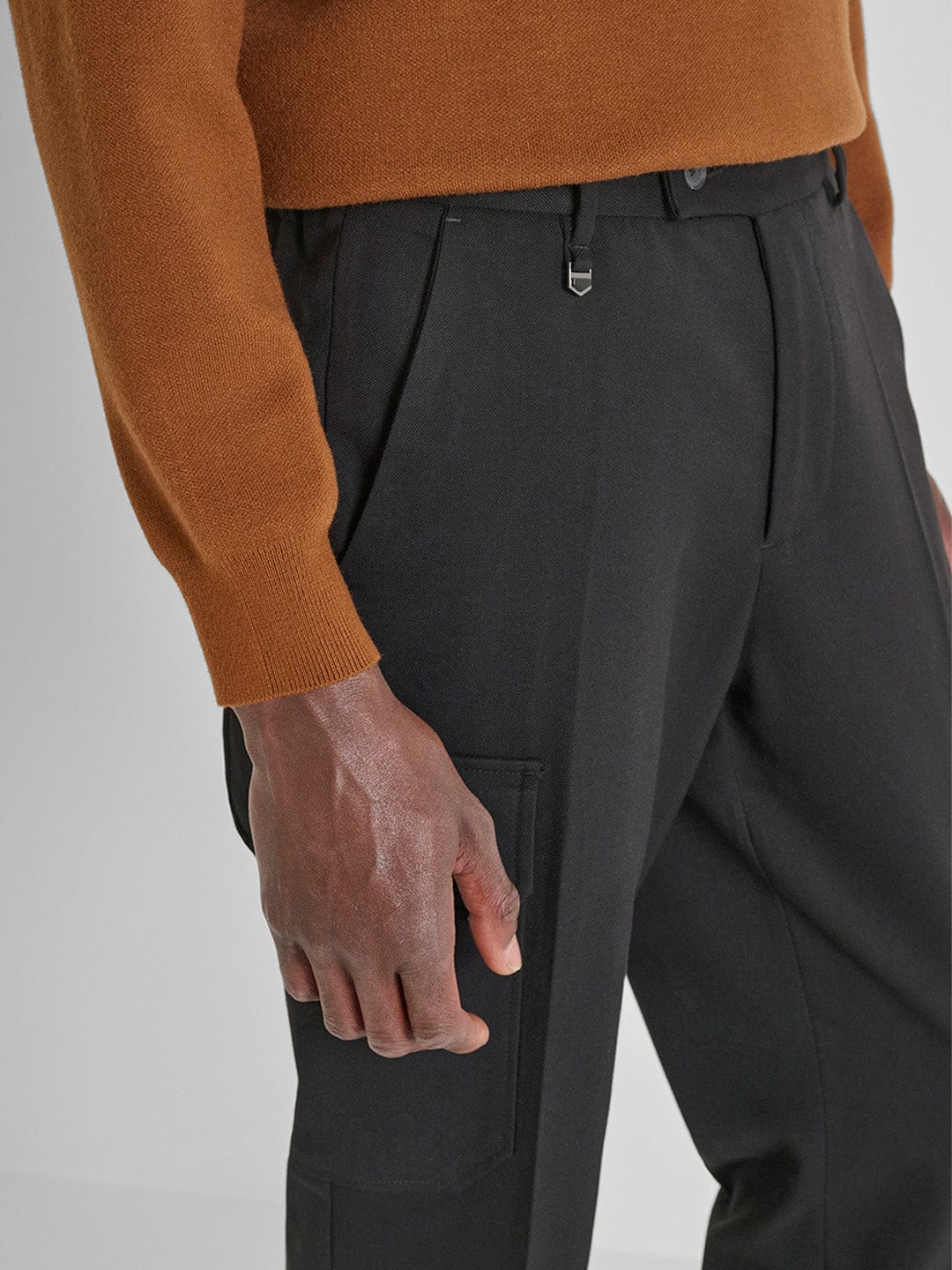 Antony Morato Men Straight Fit Black Solid Trouser