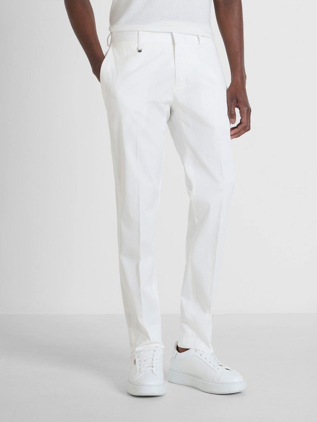 Antony Morato Men Cream Slim Fit Solid Trouser