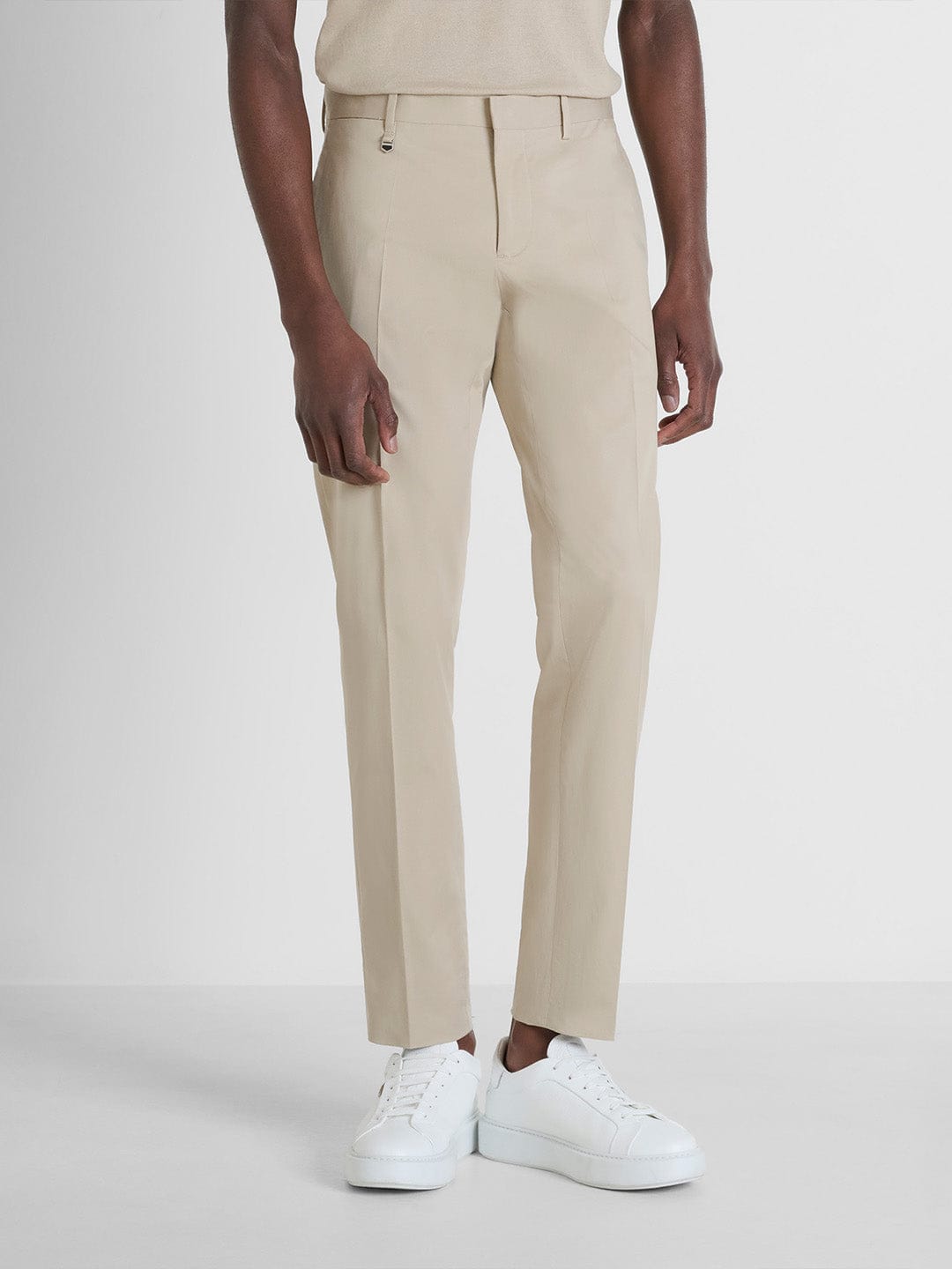 Antony Morato Men Beige Slim Fit Solid Trouser