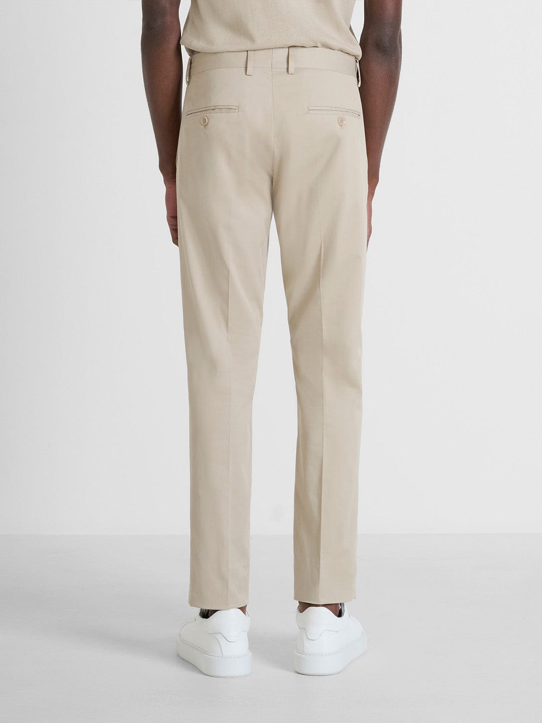 Antony Morato Men Beige Slim Fit Solid Trouser