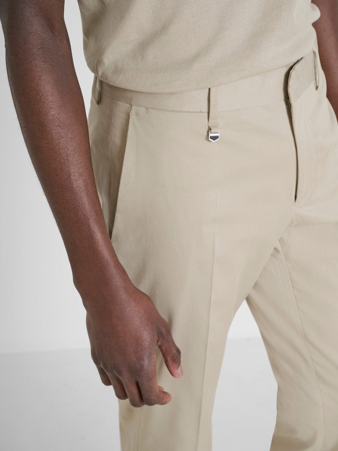 Antony Morato Men Beige Slim Fit Solid Trouser