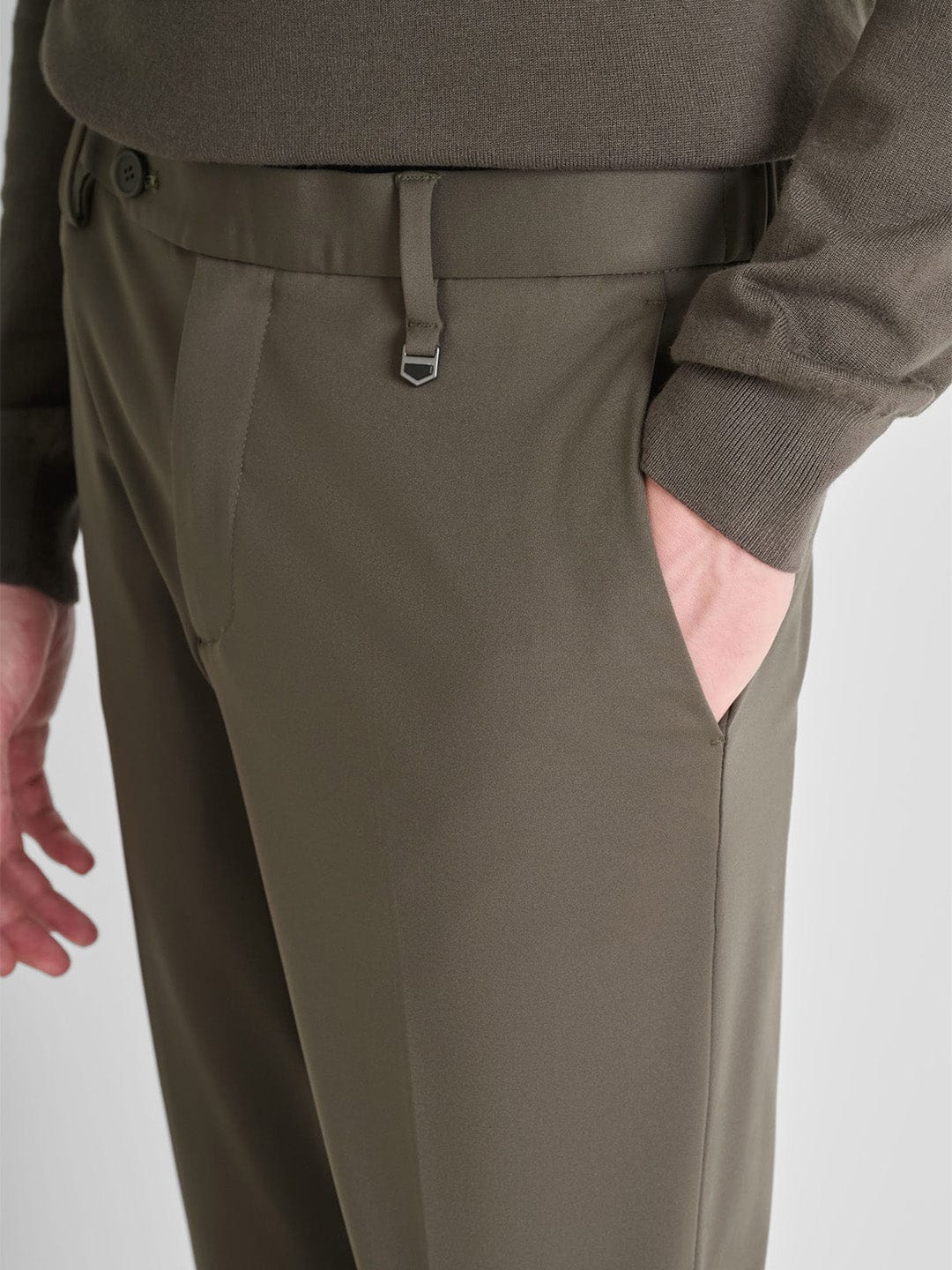 Antony Morato Men Slim Fit Green Solid Trouser