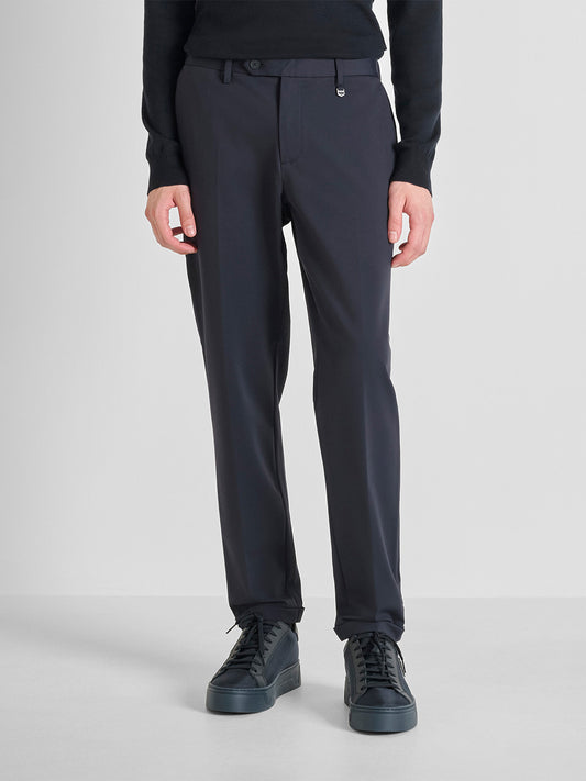Antony Morato Men Slim Fit Navy Blue Solid Trouser