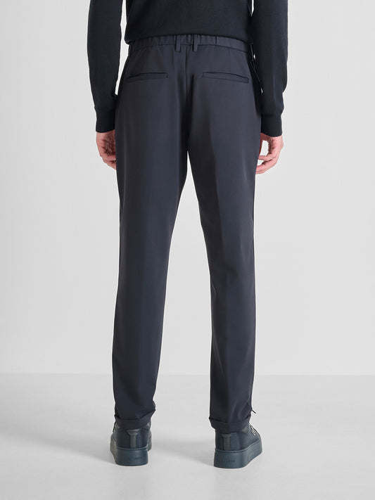 Antony Morato Men Slim Fit Navy Blue Solid Trouser