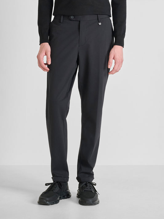 Antony Morato Men Slim Fit Black Solid Trouser