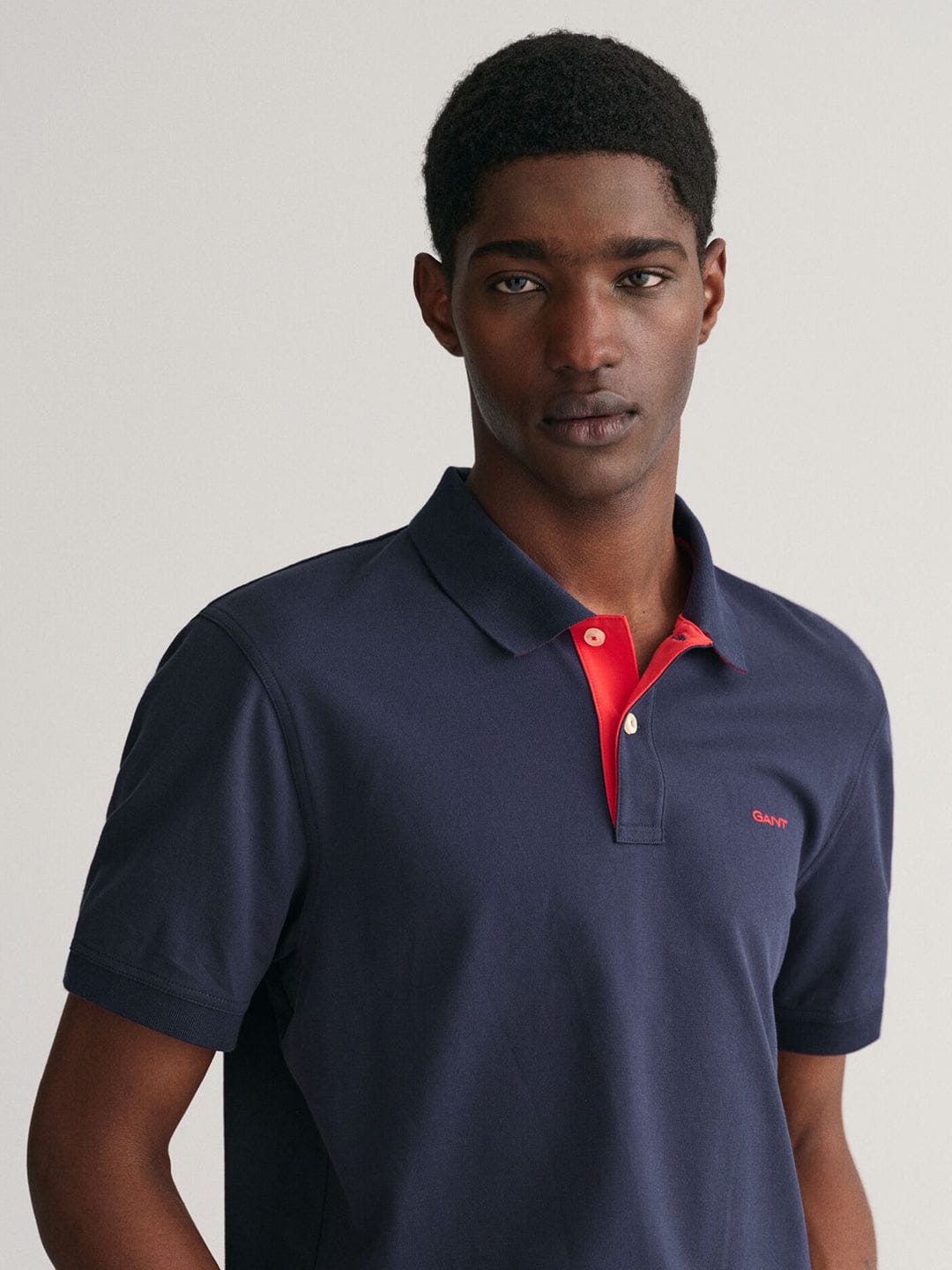 Gant Men Blue Solid Polo Tshirt