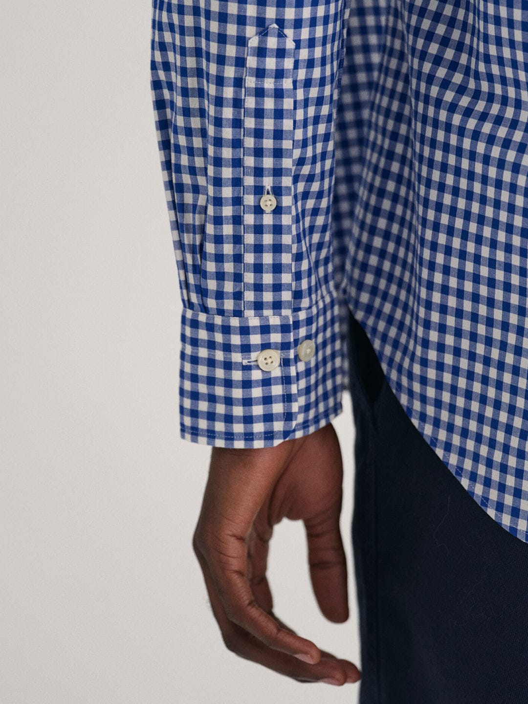 Gant Men Blue Check Collar Shirt